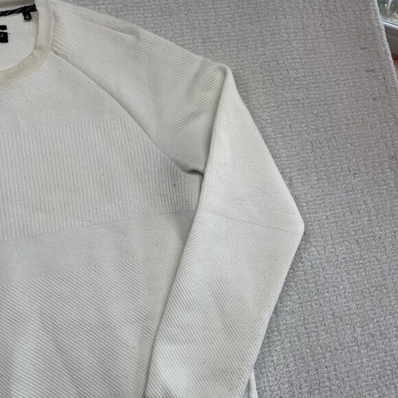 Kenneth Cole White Thermal Crewneck Sweater Men's Size Large Read* - Picture 6 of 15